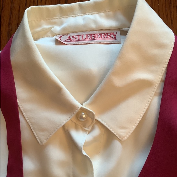 Castleberry, London, New York Chic Pink & White Tweed Jacket w/ White Blouse - Picture 15 of 16